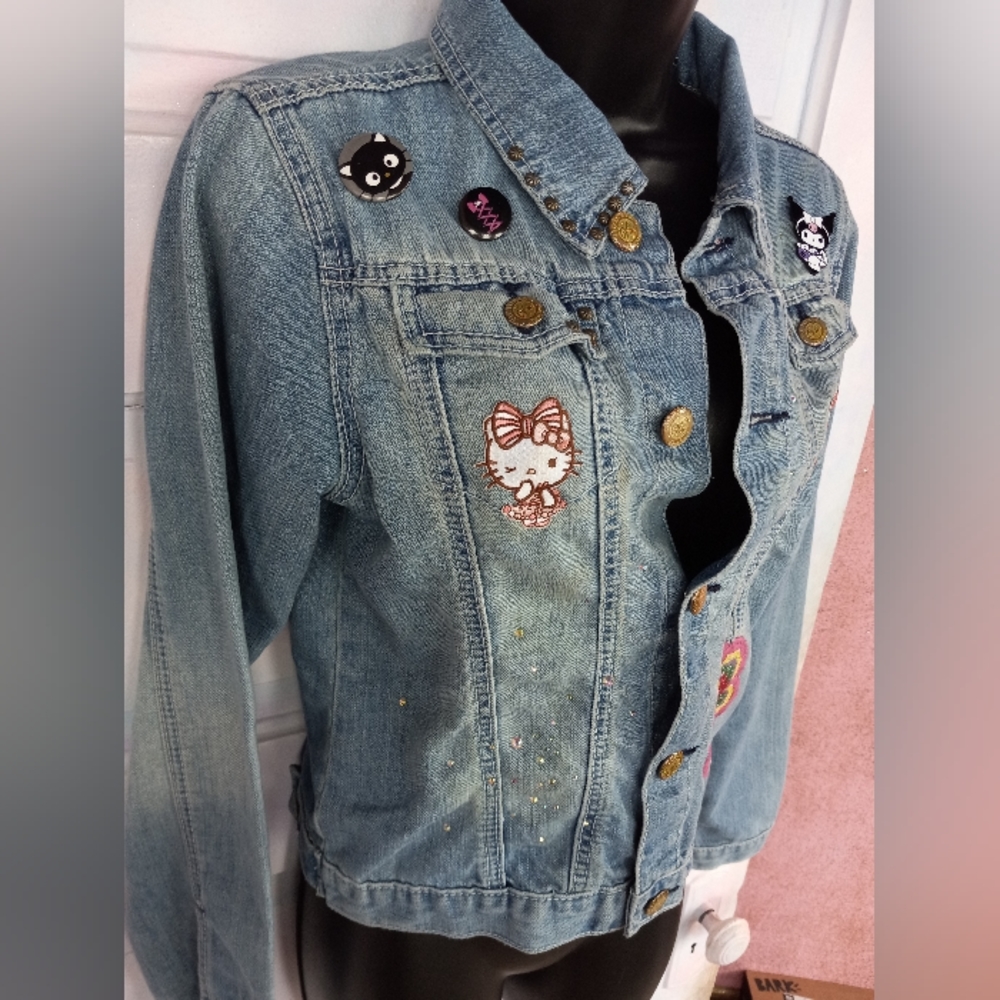 Y2k custom RAGE Hello Kitty OOAK Victoria Couture jacket! Kawaii aesthetic - Picture 4 of 7